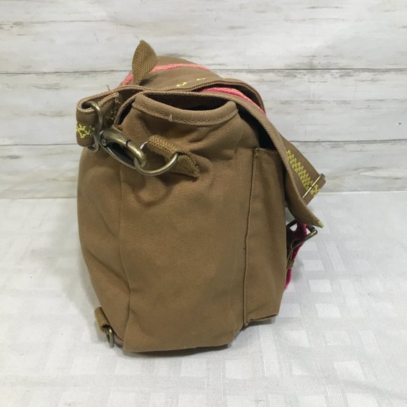 American Girl Doll Leah Clark Brown Canvas Messenger Bag Backpack Brown Canvas - Picture 8 of 16